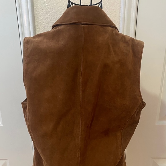 Harold's Genuine Leather Brown Women's Vest - Picture 2 of 3